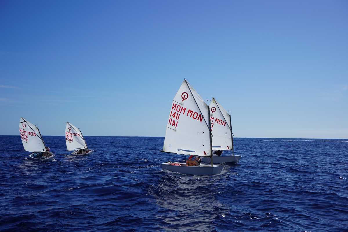 apprendre la voile enfant qui naviguent en optimist